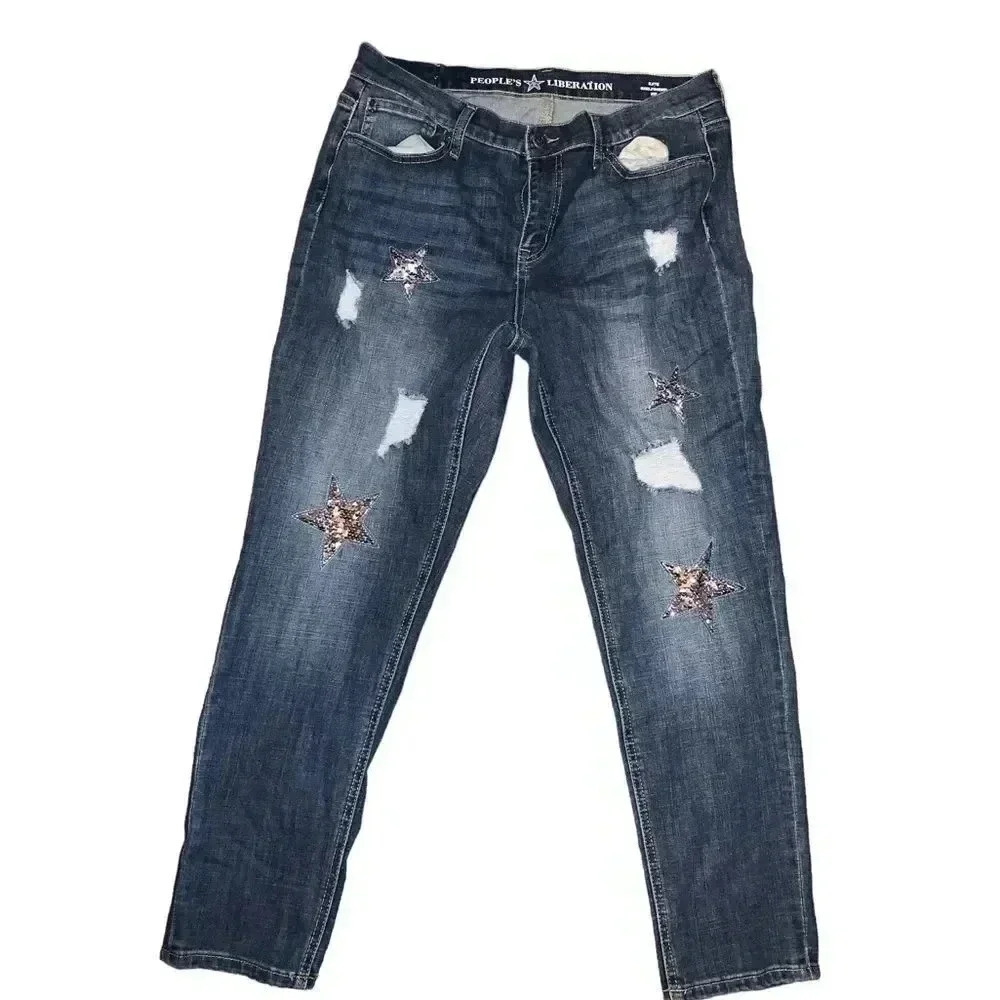 People’s liberation sequin star jeans